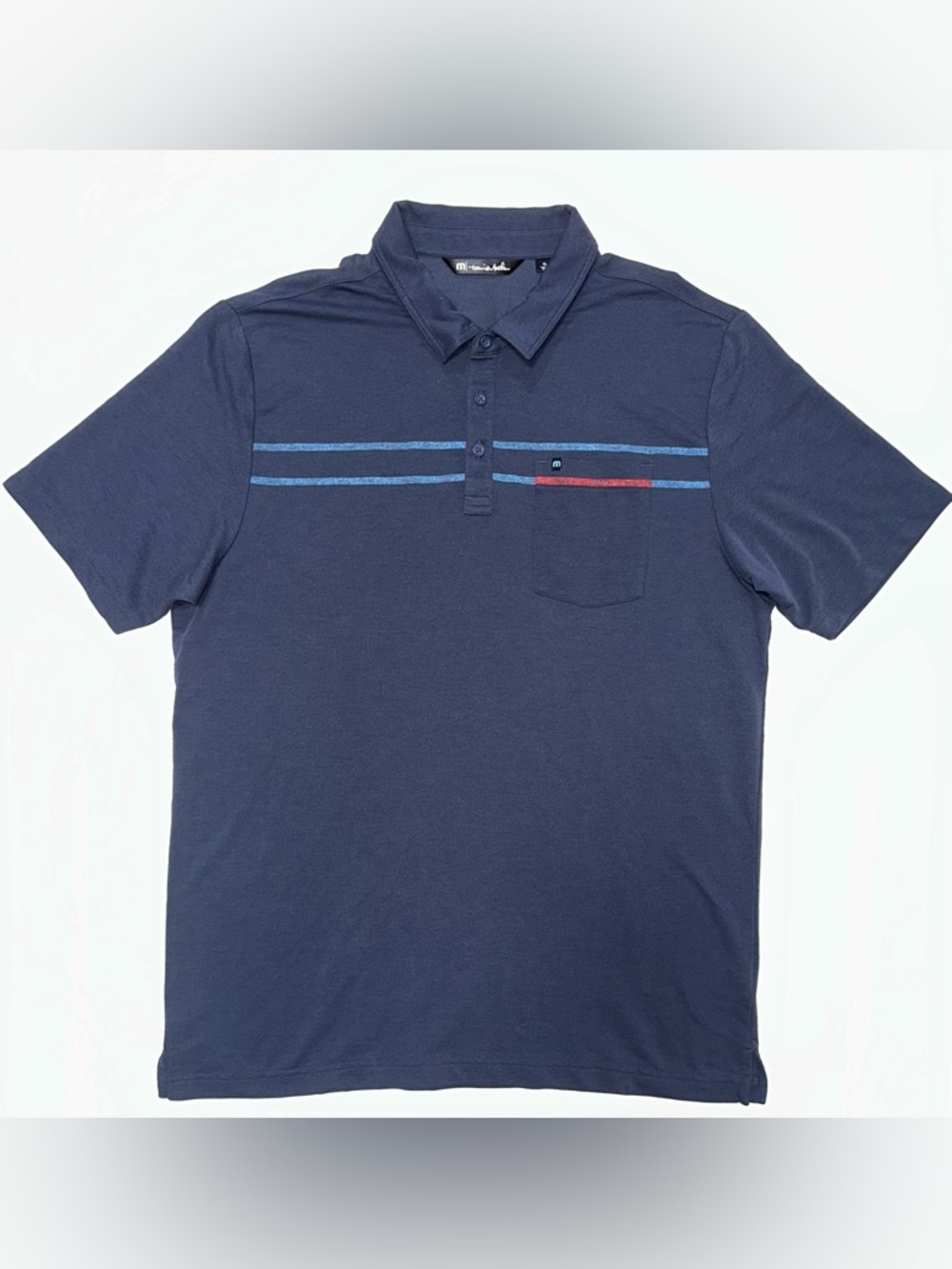 Travis Mathew Men’s XL Navy Short Sleeve Polo Shirt Pima Cotton Blend